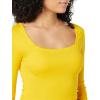 imageAmazon Essentials Womens SlimFit Long Sleeve Square Neck TShirtGolden Yellow