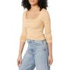 imageAmazon Essentials Womens SlimFit Long Sleeve Square Neck TShirtLight Camel