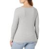 imageAmazon Essentials Womens SlimFit Long Sleeve Square Neck TShirtLight Grey Heather