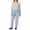 imageAmazon Essentials Womens SlimFit Long Sleeve Square Neck TShirtLight Grey Heather