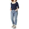 imageAmazon Essentials Womens SlimFit Long Sleeve Square Neck TShirtNavy