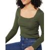 imageAmazon Essentials Womens SlimFit Long Sleeve Square Neck TShirtOlive