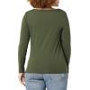 imageAmazon Essentials Womens SlimFit Long Sleeve Square Neck TShirtOlive