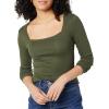 imageAmazon Essentials Womens SlimFit Long Sleeve Square Neck TShirtOlive