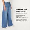 imageAmazon Essentials Womens Ultra Soft MidRise Wide Leg JeanSlate Blue Wash