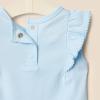 imageAmazon Essentials x Sofia Grainge Baby Girls Embroidered Ruffle Bodysuit Pack of 2Light BlueStripe
