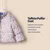 imageAmazon Essentials x Sofia Grainge Toddlers and Baby Girls Taffeta Puffer JacketBlue Ivory Delicate Floral