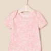 imageAmazon Essentials x Sofia Grainge Unisex Babies Short Sleeve Crewneck Bodysuit Pack of 3Delicate FloralIvoryPink