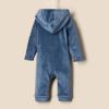 imageAmazon Essentials x Sofia Grainge Unisex Babies Velour Hooded CoverallDark Navy