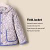 imageAmazon Essentials x Sofia Grainge Unisex Toddlers and Babies Midweight Field Jacket with RuffleBlue Ivory Delicate Floral
