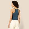 imageAmazon Essentials x Sofia Grainge Womens MicroRibbed Cropped CamisoleDark Navy