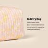 imageAmazon Essentials x Sofia Grainge Womens Quilted Makeup Toiletry BagShell Pink Ornate Paisley