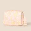 imageAmazon Essentials x Sofia Grainge Womens Quilted Makeup Toiletry BagShell Pink Ornate Paisley