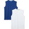 imageAmazon Essentials Mens Active Performance Tech Muscle Tank Pack of 2NavyWhite