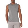 imageAmazon Essentials Mens Active Quick Dry Tech Stretch Lightweight Sleeveless Muscle ShirtBlack Heather