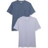 imageAmazon Essentials Mens TShirts ShortSleeve Crewneck Pocket Cotton 2PackDark BlueLavender