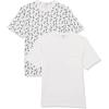 imageAmazon Essentials Mens TShirts ShortSleeve Crewneck Pocket Cotton 2PackWhitePineapple Print