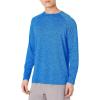 imageAmazon Essentials Mens Tech Stretch LongSleeve TShirt  Discontinued ColorsBlue Heather