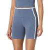 imageAmazon Essentials Womens Active FormFlex Buttery Soft High Waist 6quot Biker Shorts with Contrast TrimSlate GreyWhite