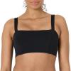 imageAmazon Essentials Womens Active FormFlex Buttery Soft Light Support Bandeau Sports Bra with Adjustable StrapsBlack