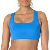 imageAmazon Essentials Womens Active FormFlex Buttery Soft Light Support Square Neck Racerback Sports BraOcean Blue