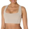 imageAmazon Essentials Womens Active FormFlex Buttery Soft Light Support Square Neck Racerback Sports BraTaupe