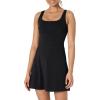 imageAmazon Essentials Womens Active FormFlex Buttery Soft Tank Tennis Dress with Builtin Bodysuit Bra ampamp ShortsBlack