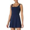 imageAmazon Essentials Womens Active FormFlex Buttery Soft Tank Tennis Dress with Builtin Bodysuit Bra ampamp ShortsNavy