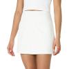 imageAmazon Essentials Womens Active Formflex Buttery Soft Tennis Skirt with Builtin Shorts with PocketsWhite
