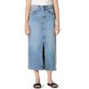 imageAmazon Essentials Womens Low Stretch RegularFit HighRise Long Jean SkirtAuthentic Medium Wash