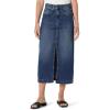 imageAmazon Essentials Womens Low Stretch RegularFit HighRise Long Jean SkirtStone Dark Wash