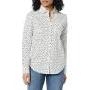 imageAmazon Essentials Womens RegularFit LongSleeve ButtonDown Poplin ShirtBlack White Dots