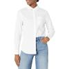 imageAmazon Essentials Womens RegularFit LongSleeve ButtonDown Poplin ShirtWhite