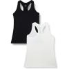 imageAmazon Essentials Womens Tech Stretch Racerback Tank Top Pack of 2BlackWhite