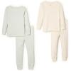 imageAmazon Essentials x Sofia Grainge Unisex Babies Toddlers and Kids SnugFit Cotton Pajamas Pack of 2IvoryPale Green