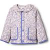 imageAmazon Essentials x Sofia Grainge Unisex Toddlers and Babies Midweight Field Jacket with RuffleBlue Ivory Delicate Floral