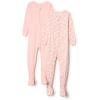 imageAmazon Essentials x Sofia Grainge Unisex Toddlers and Babies SnugFit Cotton Footed Pajamas Pack of 2PinkPolar Bear