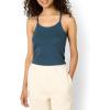 imageAmazon Essentials x Sofia Grainge Womens MicroRibbed Cropped CamisoleDark Navy