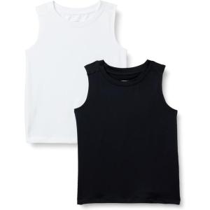 imageAmazon Essentials Boys Tech Stretch Tank Top Pack of 2BlackWhite
