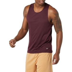 imageAmazon Essentials Mens Active Tech Stretch Workout Tank BaselayerBurgundy