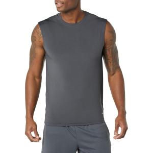 imageAmazon Essentials Mens Active Tech Stretch Workout Tank BaselayerCharcoal