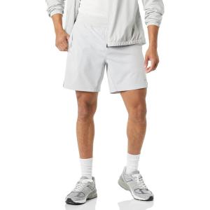 imageAmazon Essentials Mens Performance Stretch Woven 7quot Training ShortLight Grey
