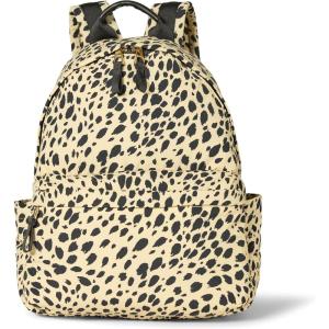 imageAmazon Essentials Unisex Kids Nylon BackpackBeige Leopard