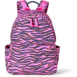 imageAmazon Essentials Unisex Kids Nylon BackpackBright Pink Zebra Stripes