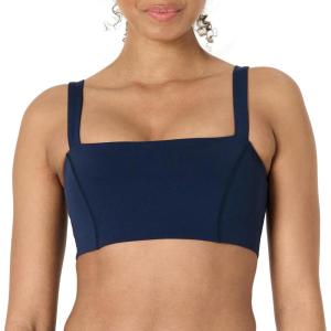 imageAmazon Essentials Womens Active FormFlex Buttery Soft Light Support Bandeau Sports Bra with Adjustable StrapsNavy