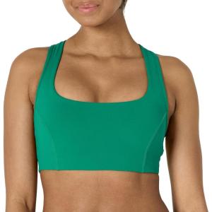 imageAmazon Essentials Womens Active FormFlex Buttery Soft Light Support Square Neck Racerback Sports BraEmerald Green