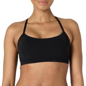 imageAmazon Essentials Womens Active FormFlex Buttery Soft Light Support YBack Thin Strap Yoga Sports BraBlack