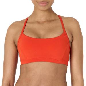 imageAmazon Essentials Womens Active FormFlex Buttery Soft Light Support YBack Thin Strap Yoga Sports BraBright Red