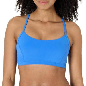 imageAmazon Essentials Womens Active FormFlex Buttery Soft Light Support YBack Thin Strap Yoga Sports BraOcean Blue