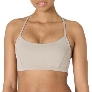 imageAmazon Essentials Womens Active FormFlex Buttery Soft Light Support YBack Thin Strap Yoga Sports BraTaupe
